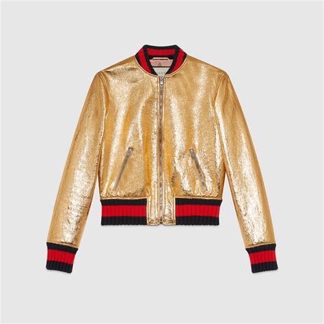 gucci bomber leather jacket womens|gucci midnight blue bomber jacket.